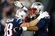 FOXBORO, MA - NOVEMBER 03: Aaron Dobson #17 of the New England Patriots is congratulated by teammate Matthew Mulligan #88 after catching a pass for a touchdown in the fourth quarter against the Pittsburgh Steelers at Gillette Stadium on November 3, 2013