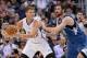Nov 11, 2013; Los Angeles, CA, USA; Los Angeles Clippers forward Blake Griffin (32) is defended by Minnesota Timberwolves forward Kevin Love (42) at Staples Center. Mandatory Credit: Kirby Lee-USA TODAY Sports