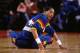 PORTLAND, OR - 1986: Alex English #2 of the Denver Nuggets stretches against the Portland Trail Blazers during a game played circa 1986 at the Veterans Memorial Coliseum in Portland, Oregon. NOTE TO USER: User expressly acknowledges and agrees that, by do
