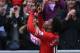 LIVERPOOL, ENGLAND - OCTOBER 26: Daniel Sturridge of Liverpool celebrates scoring his team''s fourth goal during the Barclays Premier League match between Liverpool and West Bromwich Albion at Anfield on October 26, 2013 in Liverpool, England. (Photo by