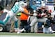 Dobson has caught three touchdowns in his last two games, including this one from 14 yards out against the Miami Dolphins.