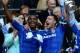 LONDON, ENGLAND - MAY 05: (L-R) Didier Drogba, John Terry, Frank Lampard of Chelsea lift the FA Cup trophy during the FA Cup with Budweiser Final match between Liverpool and Chelsea at Wembley Stadium on May 5, 2012 in London, England. (Photo by Shaun B