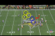 Offensive linemen shift out to form one of two blocking convoys in front of Garcon.