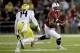 PALO ALTO, CA - NOVEMBER 07: Wide receiver Ty Montgomery #7 of the Stanford Cardinal with the ball against cornerback Ifo Ekpre-Olomu #14 of the Oregon Ducks in the first half at Stanford Stadium on November 7, 2013 in Palo Alto, California. (Photo by E