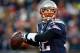 FOXBORO, MA - NOVEMBER 03: Tom Brady #12 of the New England Patriots throws a pass against the Pittsburgh Steelers in the first quarter at Gillette Stadium on November 3, 2013 in Foxboro, Massachusetts. (Photo by Jared Wickerham/Getty Images)