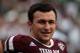 COLLEGE STATION, TX - NOVEMBER 09: Johnny Manziel #2 of the Texas A&M Aggies waits on the field before the game against the Mississippi State Bulldogs at Kyle Field on November 9, 2013 in College Station, Texas. (Photo by Scott Halleran/Getty Images)