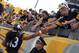 PITTSBURGH, PA - SEPTEMBER 08: Troy Polamalu #43 of the Pittsburgh Steelers gives his gloves away after the game against the Tennessee Titans on September 8, 2013 at Heinz Field in Pittsburgh, Pennsylvania. The Titans defeated the Steelers 16-9. (Photo by