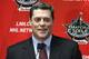 OTTAWA, ON - JANUARY 27: Former NHL player Pat LaFontaine speaks from the podium at the unveiling of the NHL All-Star Legacy Playroom at Children's Hospital of Eastern Ontario on January 27, 2012 in Ottawa, Canada. (Photo by Andre Ringuette/NHLI via Get