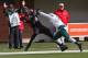 DEKALB, IL - OCTOBER 26: Da'Ron Brown #4 of the Northern Illinois Huskies catches a touchdown pass under pressure from Daquan Pace #33 of the Eastern Michigan Eagles at Brigham Field on October 26, 2013 in DeKalb, Illinois. (Photo by Jonathan Daniel/Getty