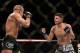 St-Pierre (left) fights Nick Diaz at UFC 158.