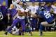 EAST RUTHERFORD, NJ - OCTOBER 21: Wide receiver Cordarrelle Patterson #84 of the Minnesota Vikings runs with the ball as cornerback Prince Amukaamara #20 and strong safety Antrel Rolle #26 of the New York Giants defend during a game at MetLife Stadium on