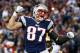 FOXBORO, MA - NOVEMBER 03: Rob Gronkowski #87 of the New England Patriots reacts after a teammate missed a touchdown pass against the Pittsburgh Steelers in the first quarter at Gillette Stadium on November 3, 2013 in Foxboro, Massachusetts. (Photo by J
