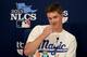 LOS ANGELES, CA - OCTOBER 16: Zack Greinke #21 of the Los Angeles Dodgers answers questions after the Dodgers defeated the St. Louis Cardinals 6-4 in Game Five of the National League Championship Series at Dodger Stadium on October 16, 2013 in Los Angele