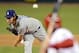 Oct 18, 2013; St. Louis, MO, USA; Los Angeles Dodgers starting pitcher Clayton Kershaw throws a pitch against the St. Louis Cardinals during the first inning in game six of the National League Championship Series baseball game at Busch Stadium. Mandatory