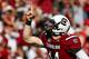COLUMBIA, SC - NOVEMBER 02: Connor Shaw #14 of the South Carolina Gamecocks reacts after his teams touchdown against the Mississippi State Bulldogs during their game at Williams-Brice Stadium on November 2, 2013 in Columbia, South Carolina. (Photo by St