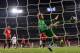 MADRID, SPAIN - FEBRUARY 13: David De Gea of Manchester United makes a save with his foot during the UEFA Champions League Round of 16 first leg match between Real Madrid and Manchester United at Estadio Santiago Bernabeu on February 13, 2013 in Madrid,