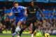 LONDON, ENGLAND - OCTOBER 27: Gary Cahill of Chelsea and Yaya Toure of Manchester City compete for the bsll during the Barclays Premier League match between Chelsea and Manchester City at Stamford Bridge on October 27, 2013 in London, England. (Photo by