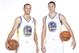 OAKLAND, CA - SEPTEMBER 27: Stephen Curry #30 and Klay Thompson #11 pose for a photo on Golden State Warriors media day held September 27, 2013 at the Warriors practice facility in Oakland, California. NOTE TO USER: User expressly acknowledges and agrees