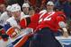 SUNRISE, FL - MARCH 16: Eric Boulton #36 of the New York Islanders and George Parros #22 of the Florida Panthers fight during the first period at the BB&T Center on March 16, 2013 in Sunrise, Florida. (Photo by Joel Auerbach/Getty Images)