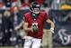 Nov 3, 2013; Houston, TX, USA; Houston Texans quarterback Case Keenum (7) looks for an open receiver during the first quarter against the Indianapolis Colts at Reliant Stadium. Mandatory Credit: Troy Taormina-USA TODAY Sports