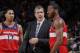 OAKLAND, CA - MARCH 23: Head coach Randy Wittman of the Washington Wizards talks to his players during a game against the Golden State Warriors on March 23, 2013 at Oracle Arena in Oakland, California. NOTE TO USER: User expressly acknowledges and agrees