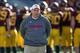 Oct 26, 2013; Minneapolis, MN, USA; Nebraska Cornhuskers Bo Pelini looks on during pre game before a game against the Minnesota Golden Gophers at TCF Bank Stadium. Mandatory Credit: Jesse Johnson-USA TODAY Sports
