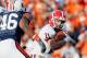 AUBURN, AL - NOVEMBER 13: Quarterback Aaron Murray #11 of the Georgia Bulldogs against the Auburn Tigers at Jordan-Hare Stadium on November 13, 2010 in Auburn, Alabama. (Photo by Kevin C. Cox/Getty Images)