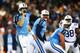 NASHVILLE, TN - NOVEMBER 14: Ryan Fitzpatrick #4 of the Tennessee Titans calls a play in the second quarter against the Indianapolis Colts at LP Field on November 14, 2013 in Nashville, Tennessee. (Photo by Andy Lyons/Getty Images)
