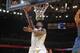 OAKLAND, CA - NOVEMBER 14: Harrison Barnes #40 of the Golden State Warriors shoots against the Oklahoma City Thunder on November 14, 2013 at Oracle Arena in Oakland, California. NOTE TO USER: User expressly acknowledges and agrees that, by downloading and