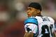 TAMPA, FL - OCTOBER 24: Steve Smith #89 of the Carolina Panthers warms up during a game against the Tampa Bay Buccaneers at Raymond James Stadium on October 24, 2013 in Tampa, Florida. (Photo by Mike Ehrmann/Getty Images)