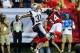 Sep 29, 2013; Atlanta, GA, USA; New England Patriots cornerback Aqib Talib (31) breaks up a pass in the end zone intended for Atlanta Falcons wide receiver Roddy White (84) in the final seconds in the fourth quarter at the Georgia Dome. The Patriots won 3