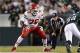 Sep 19, 2013; Philadelphia, PA, USA; Kansas City Chiefs offensive tackle Branden Albert (76) during the third quarter against the Philadelphia Eagles at Lincoln Financial Field. The Chiefs defeated the Eagles 26-16. Mandatory Credit: Howard Smith-USA TODA