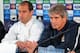 MANCHESTER, ENGLAND - NOVEMBER 04: Manuel Pellegrini the manager of Manchester City and Pablo Zabaleta face the media during a press conference at Carrington Training Ground on November 4, 2013 in Manchester, England. (Photo by Alex Livesey/Getty Images