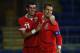 CARDIFF, WALES - SEPTEMBER 02: Aaron Ramsey (R) of Wales celebrates with team mate Gareth Bale (L) after scoring his sides second goal during the UEFA EURO 2012 group G qualifying match between Wales and Montenegro at the Cardiff City Stadium on Septembe