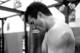 TUALATIN, OR - JUNE 26: (Editor's Note: This images was converted to black and white.) Chael Sonnen takes a break during a workout at the Team Quest gym on June 26, 2012 in Tualatin, Oregon. Sonnen will fight Anderson Silva July 7, 2012 at UFC 148 in La