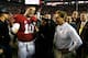 TUSCALOOSA, AL - NOVEMBER 09: CBS Sports reporter Tracy Wolfson interviews head coach Nick Saban and AJ McCarron #10 of the Alabama Crimson Tide after their 38-17 win over the LSU Tigers at Bryant-Denny Stadium on November 9, 2013 in Tuscaloosa, Alabama.