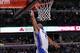 Nov 12, 2013; Chicago, IL, USA; Duke Blue Devils forward Jabari Parker (1) scores in the second half against the Kansas Jayhawks t United Center. Kansas won 94-83. Mandatory Credit: Dennis Wierzbicki-USA TODAY Sports