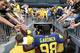 ANN ARBOR, MI - OCTOBER 05: Quarterback Devin Gardner #98 of the Michigan Wolverines runs into the tunnel after the game against the Minnesota Golden Gophers at Michigan Stadium on October 5, 2013 in Ann Arbor, Michigan. Michigan defeated Minnesota 42-13.