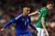 DUBLIN, IRELAND - NOVEMBER 14: Konstantinos Mitroglou of Greece is challenged by James McCarthy of Ireland during the International friendly between Ireland and Greece at the Aviva Stadium on November 14, 2012 in Dublin, Ireland. (Photo by Clive Rose/Ge