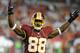 TAMPA, FL - SEPTEMBER 30: Wide receiver Pierre Garcon #88 of the Washington Redskins celebrates a 24- 22 win against the Tampa Bay Buccaneers September 30, 2012 at Raymond James Stadium in Tampa, Florida. ( Photo by Al Messerschmidt/Getty Images)