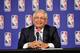 NEW YORK, NEW YORK - OCTOBER 23: NBA Commissioner David Stern addresses the media after the Board of Governors meetings during a press conference on October 23, 2013 at the St. Regis Hotel in New York City. NOTE TO USER: User expressly acknowledges and ag