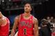 INDIANAPOLIS - NOVEMBER 6: Derrick Rose #1 of the Chicago Bulls looks on before the game against the Indiana Pacers at Bankers Life Fieldhouse on November 6, 2013 in Indianapolis, Indiana. NOTE TO USER: User expressly acknowledges and agrees that, by dow