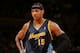 NEW YORK - DECEMBER 16: Carmelo Anthony #15 of the Denver Nuggets stands on the court during the NBA game against the New York Knicks on December 16, 2006 at Madison Square Garden in New York City. The Nuggets won 123-100. NOTE TO USER: User expressly ac