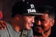 SHANGHAI, CHINA - JULY 31: Brandon Rios (L) and his coach Robert Garcia chat at a press conference on July 31, 2013 in Shanghai, China. (Photo by Kevin Lee/Getty Images)