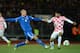 REYKJAVIK, ICELAND - NOVEMBER 15: Ragnar Sigurosson of Iceland battles with Eduardo Da Silva of Croatia during the FIFA 2014 World Cup Qualifier Play-off First Leg match between Iceland and Croatia at the Laugardalsvollur stadium on November 15, 2013 in