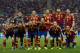 ALBACETE, SPAIN - OCTOBER 15: The Spanish team lines up before the Group I FIFA 2014 World Cup Qualifier between Spain and Georgia at Carlos Belmonte stadium on October 15, 2013 in Albacete, Spain. (Photo by Denis Doyle/Getty Images)