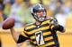 PITTSBURGH, PA - NOVEMBER 17 : Ben Roethlisberger #7 of the Pittsburgh Steelers drops back to pass during the second quarter against the Detroit Lions on November 17, 2013 at Heinz Field in Pittsburgh, Pennsylvania. (Photo by Joe Sargent/Getty Images)