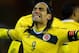 BRUSSELS, BELGIUM - NOVEMBER 14: Radamel Falcao of Columbia celebrates scoring their first goal during the International Friendly match between Belgium and Columbia at King Baudouin Stadium on November 14, 2013 in Brussels, Belgium. (Photo by Christophe