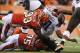 Bengals defensive end Michael Johnson had a sack and an interception against the Browns on Sunday.