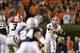 Nov 16, 2013; Auburn, AL, USA; Georgia Bulldogs quarterback Aaron Murray (11) throws the ball to running back Todd Gurley (3) during the fourth quarter against the Auburn Tigers at Jordan Hare Stadium. The Tigers won 43-38. Mandatory Credit: John Reed-U